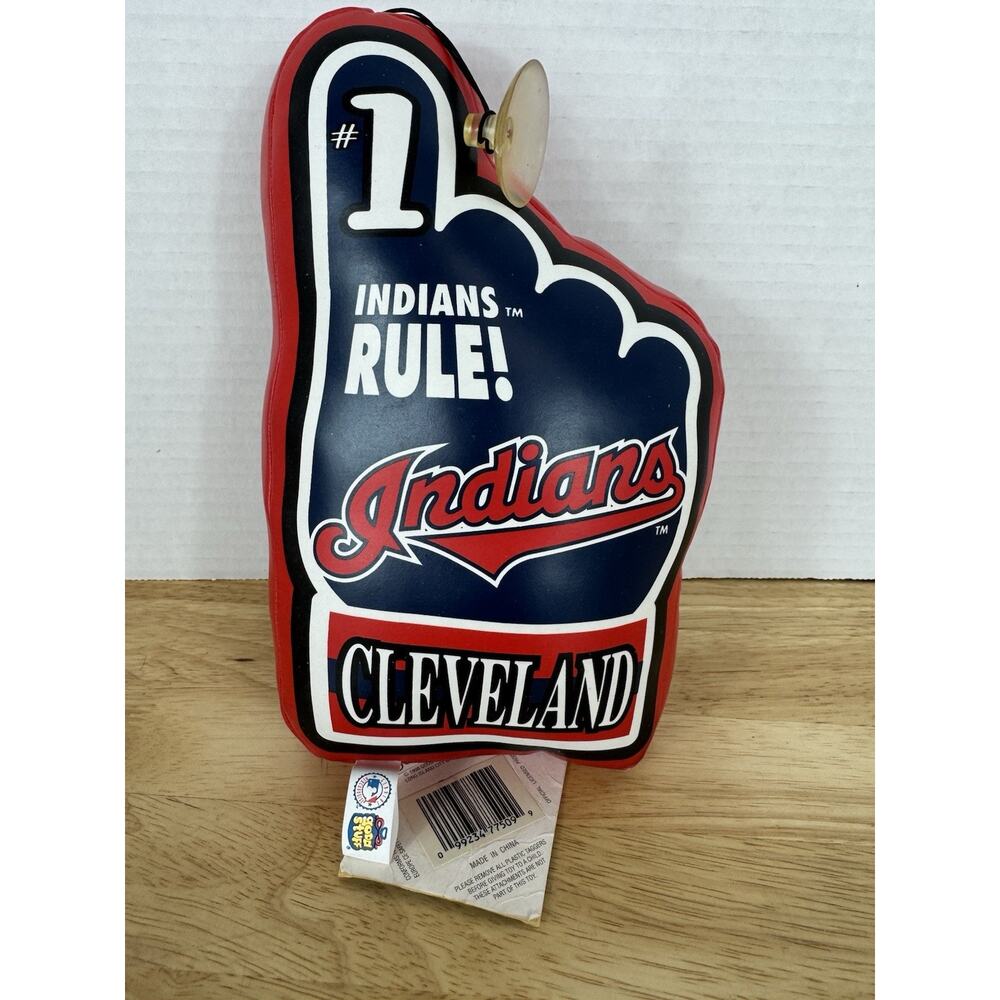 Cleveland Indians Rule #1 Finger Plush Good‎ Stuff Window Suction Cup Decoration